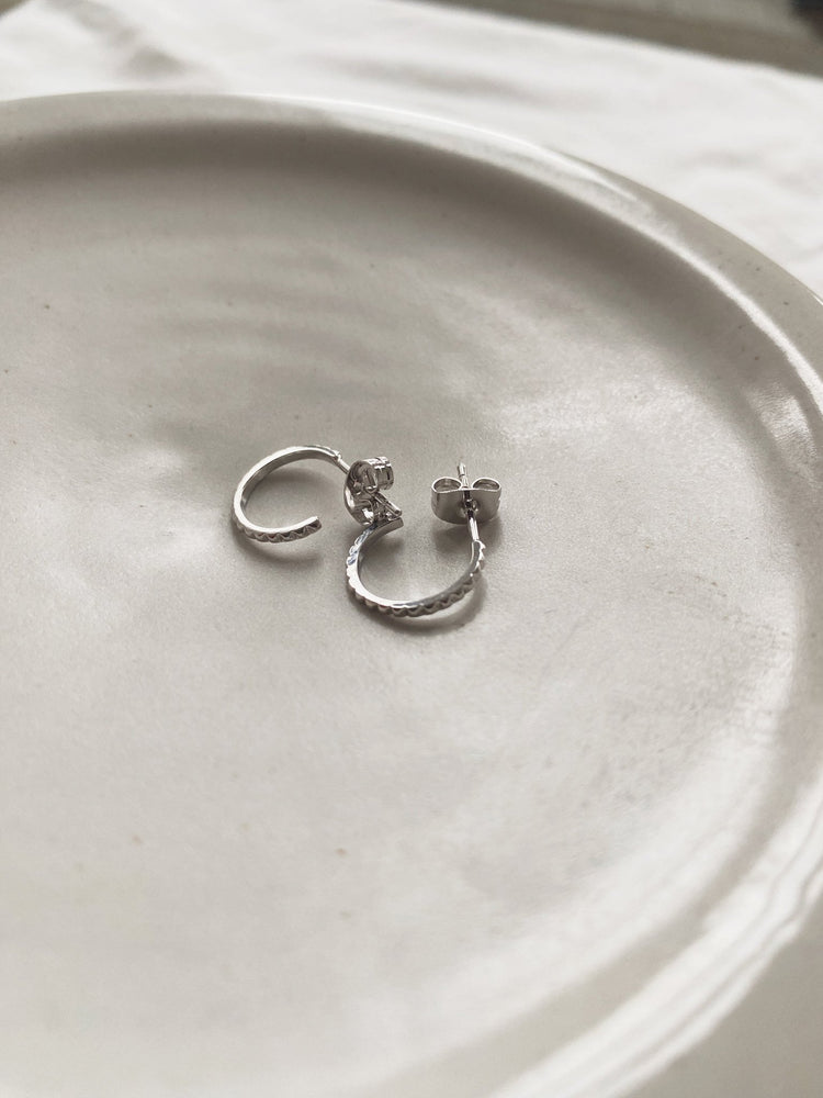 Bitty Spiked Hoops, Plated - Spring Sweet