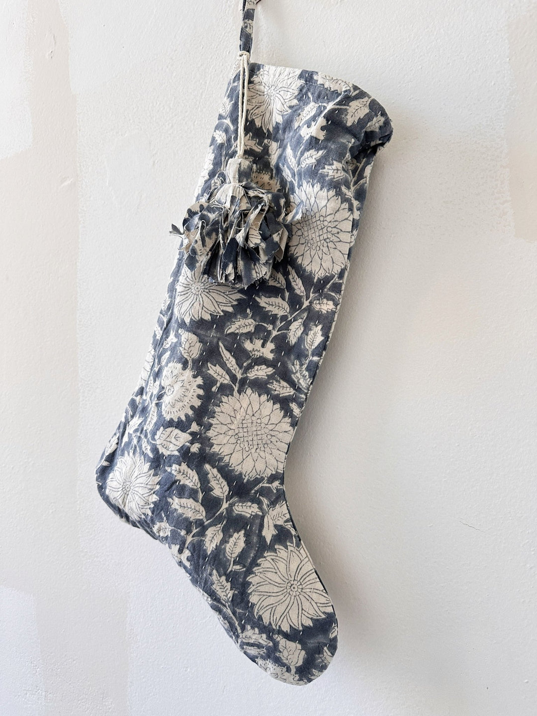 Block Print Stocking - Spring Sweet