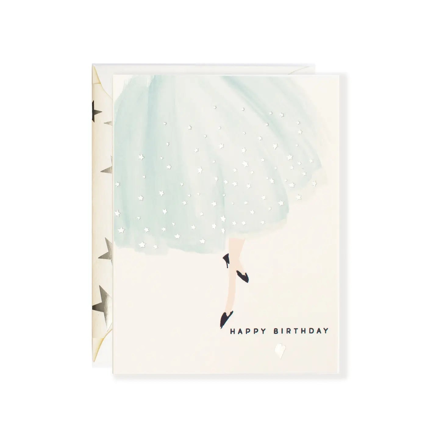 Blue Dress Birthday Card - Spring Sweet