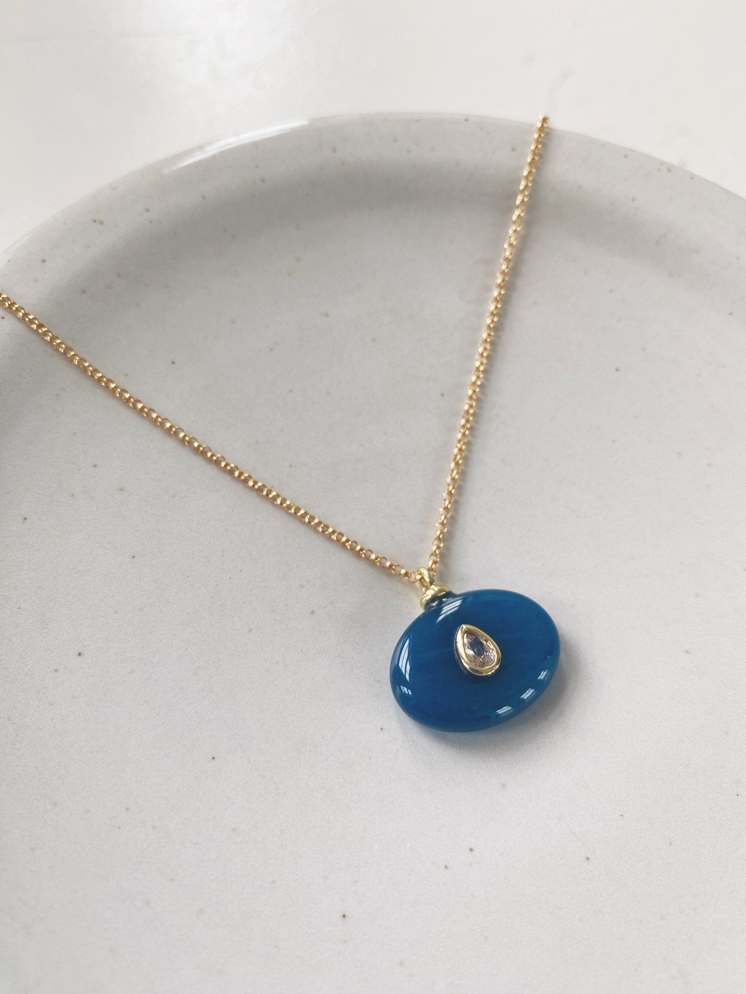 Boheme Gemstone Pendant Necklace, Gold Filled - Spring Sweet