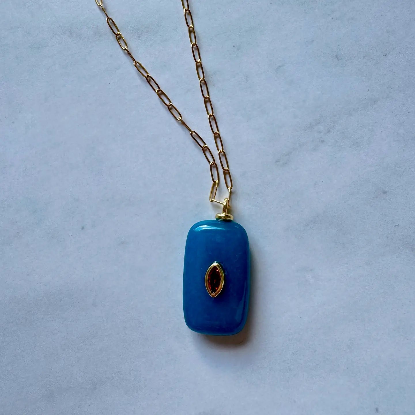Boheme Gemstone Pendant Necklace, Gold Filled - Spring Sweet