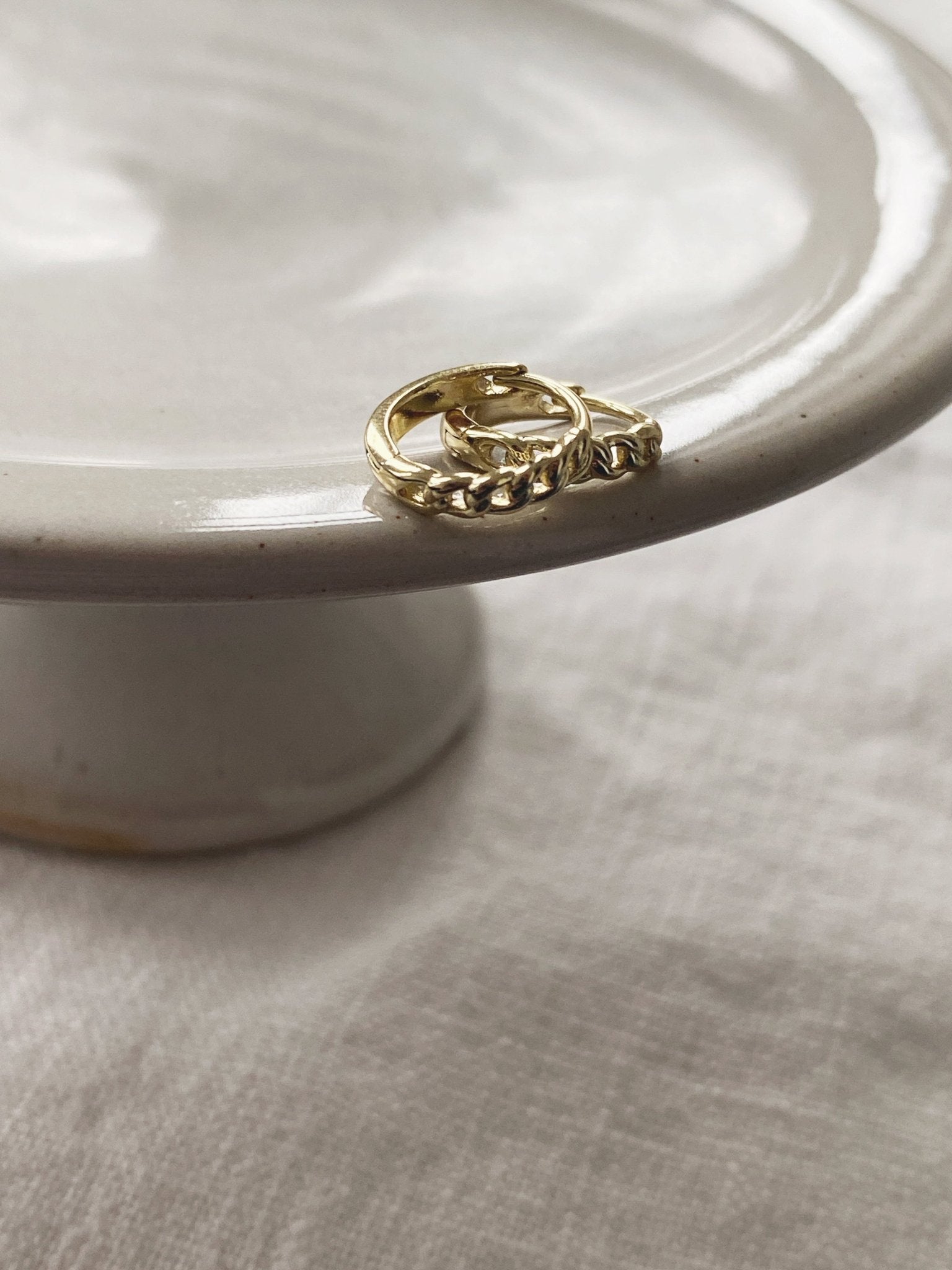 Braided Huggies, 14K Gold Filled - Spring Sweet