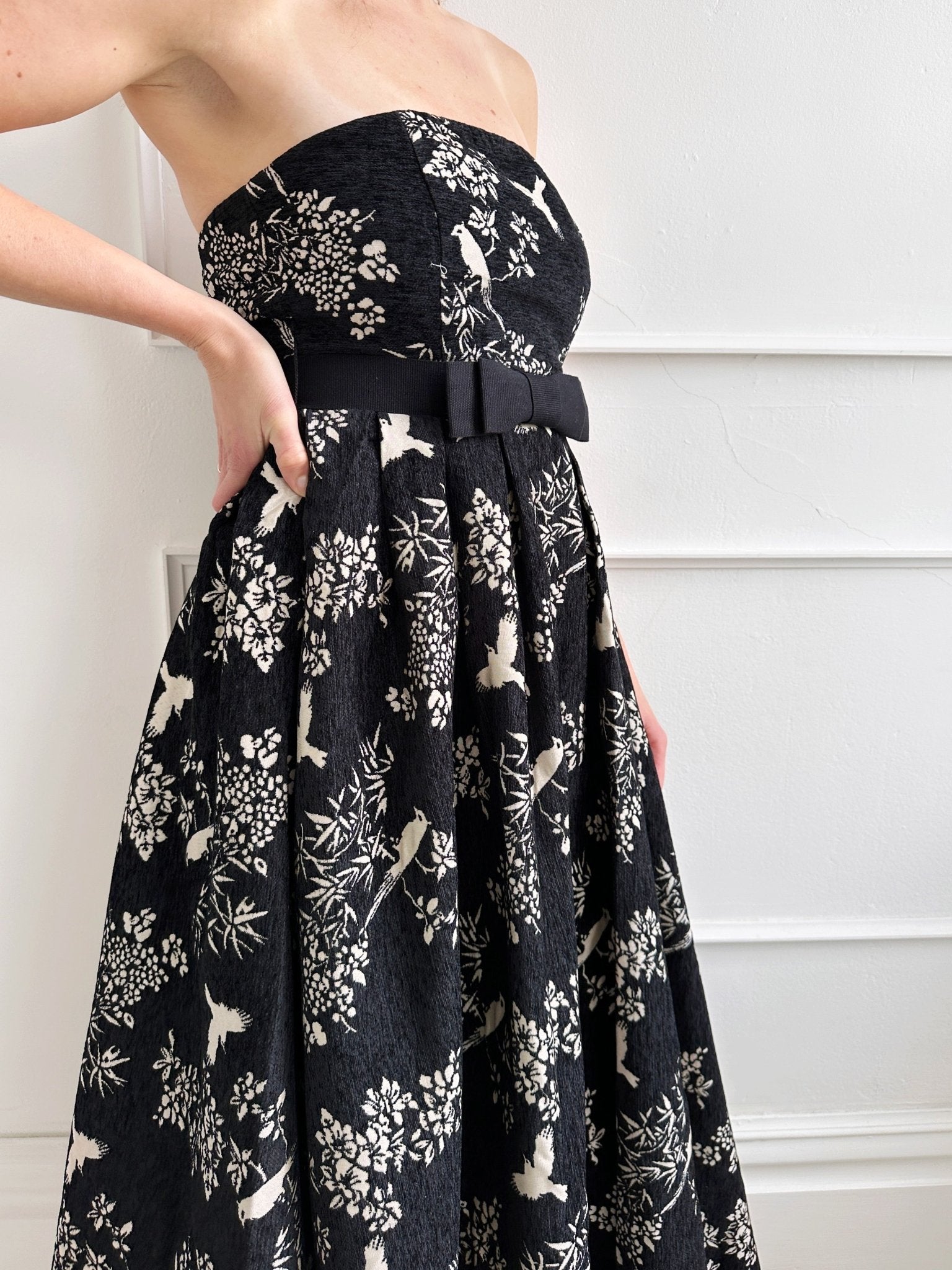 Brocade Midi Dress - Spring Sweet