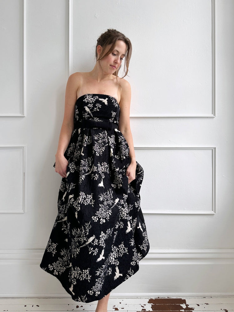 Brocade Midi Dress - Spring Sweet