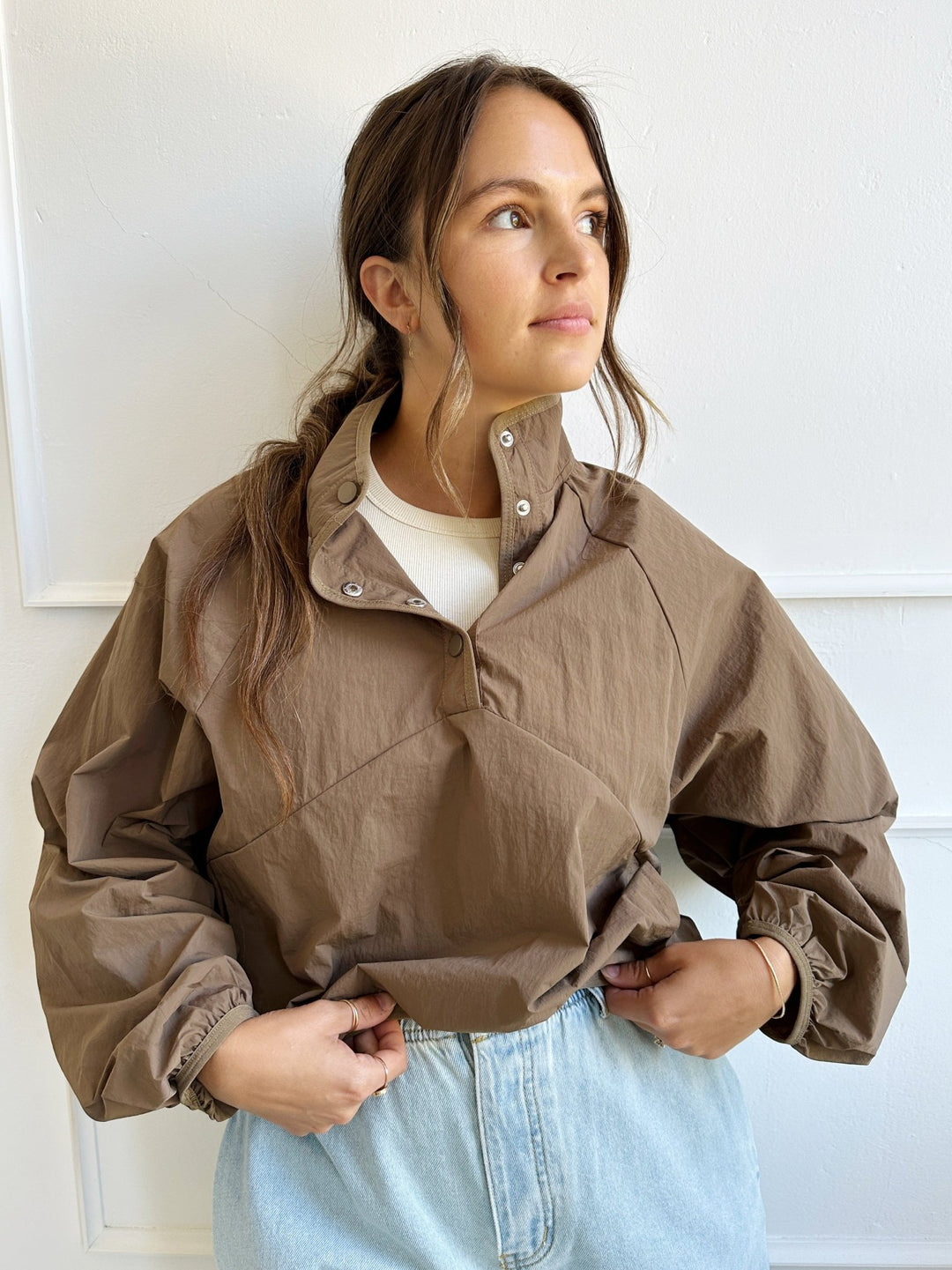 Button Collar Windbreaker - Spring Sweet