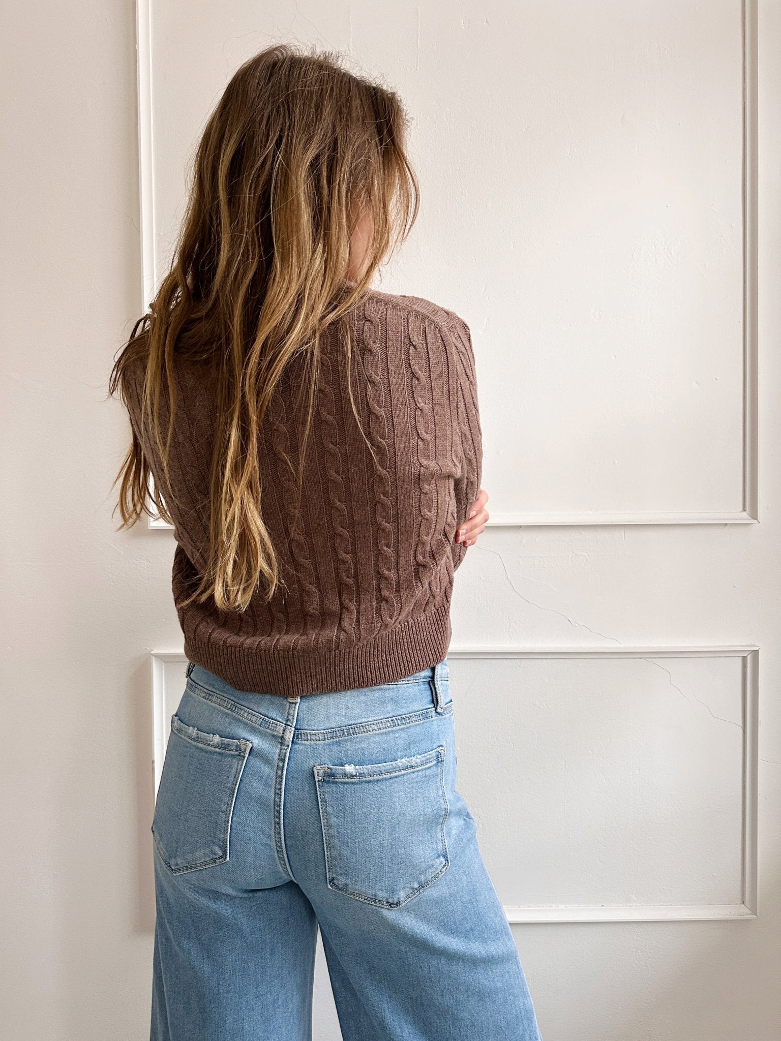 Cable Knit Cardigan - Spring Sweet