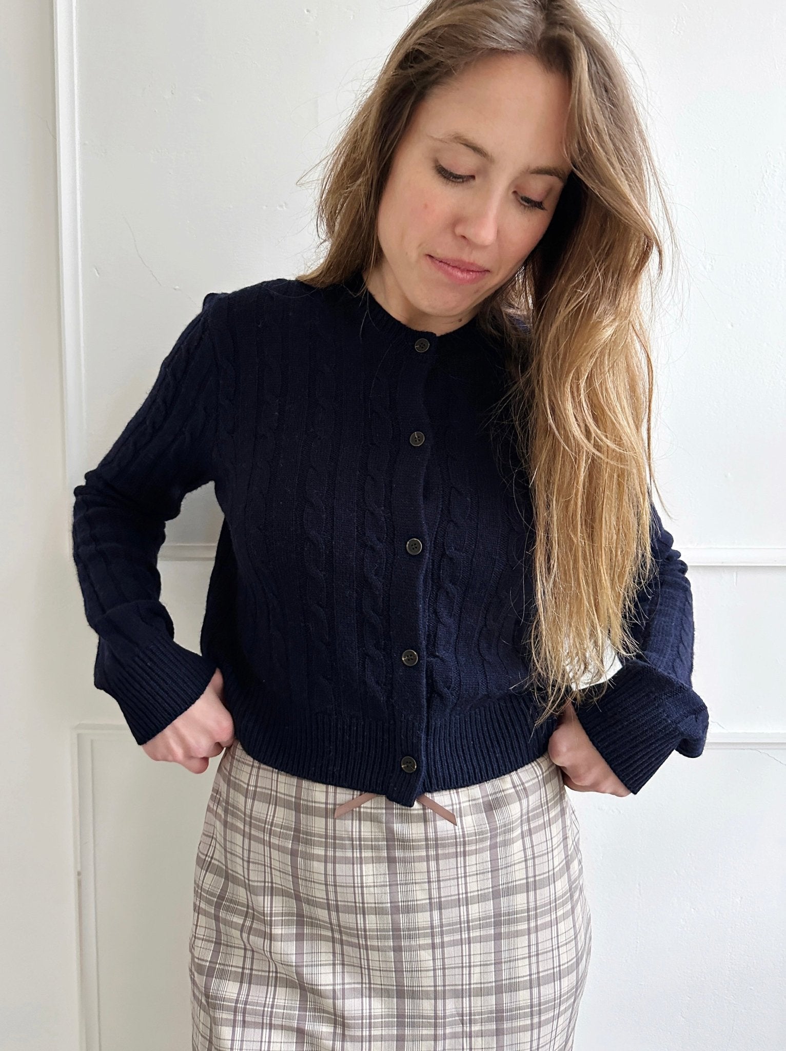 Cable Knit Cardigan - Spring Sweet