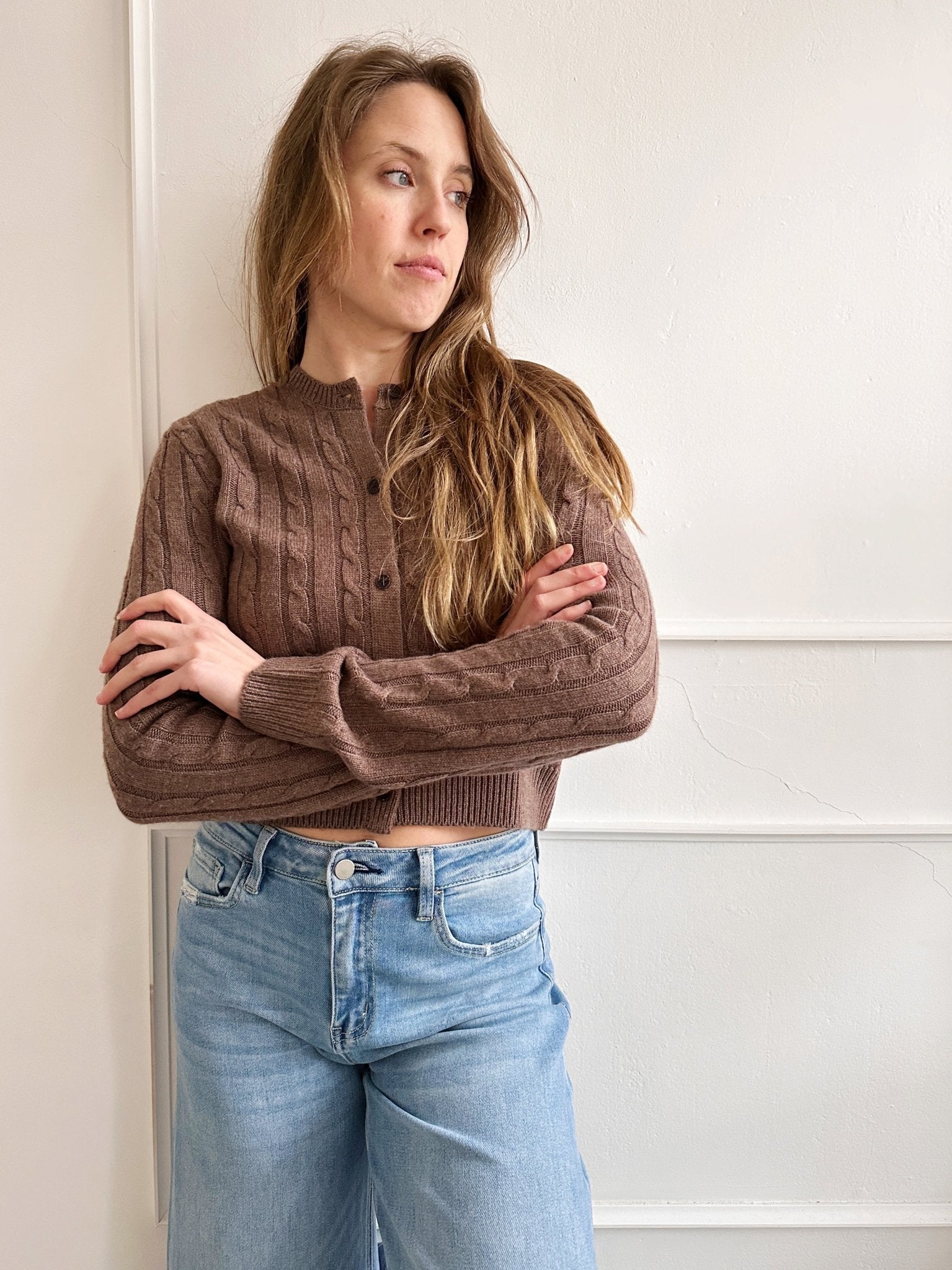 Cable Knit Cardigan - Spring Sweet