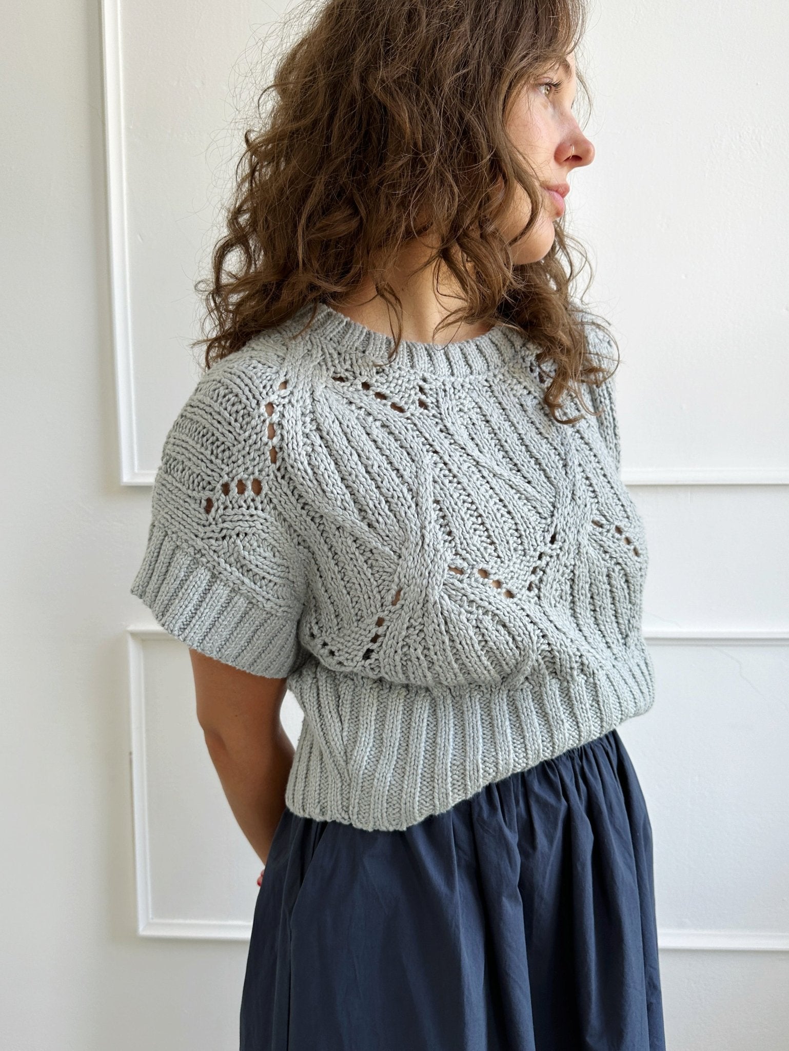 Cable Knit Sweater Vest - Spring Sweet