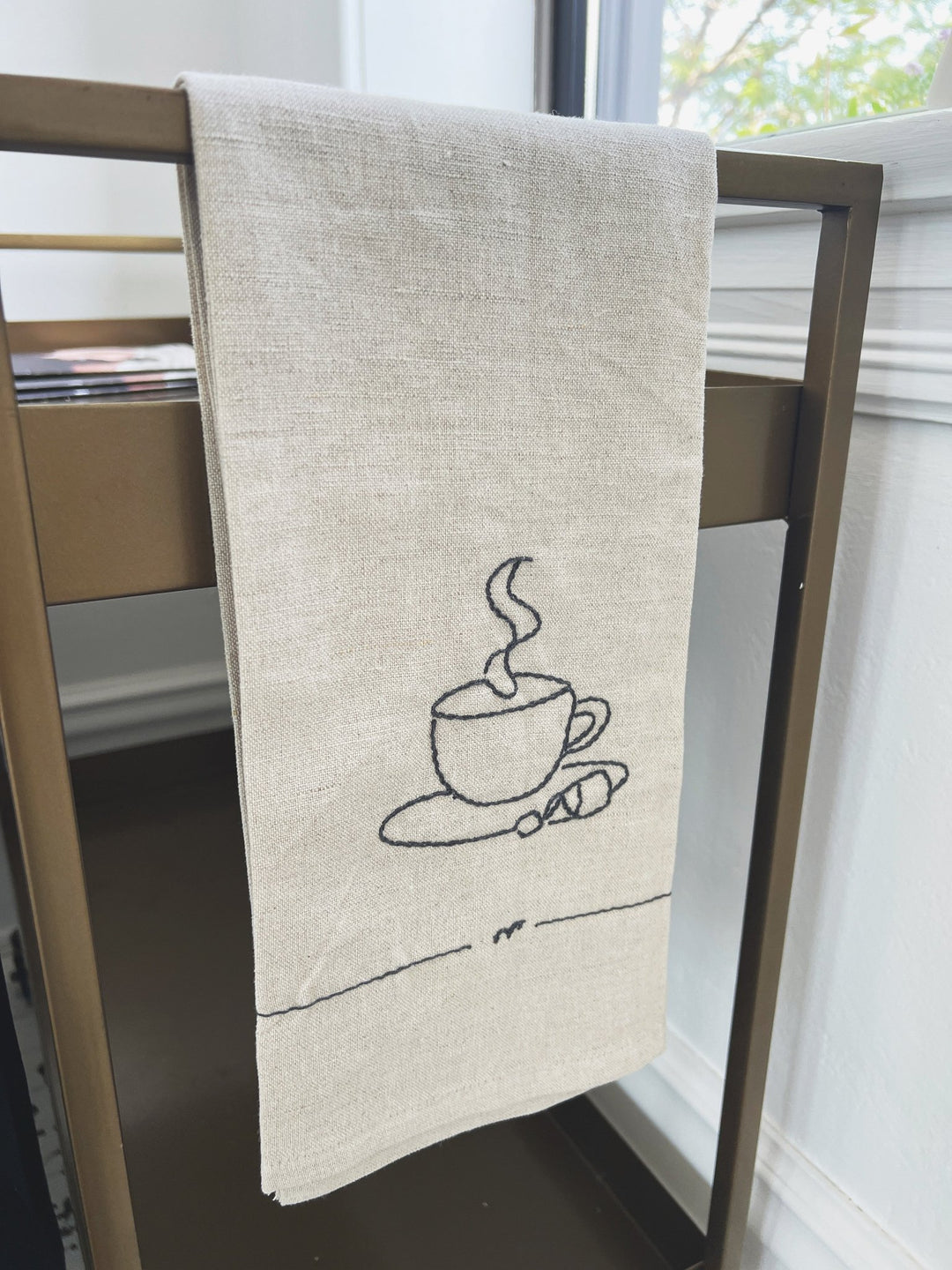 Café Embroidered Tea Towels - Spring Sweet