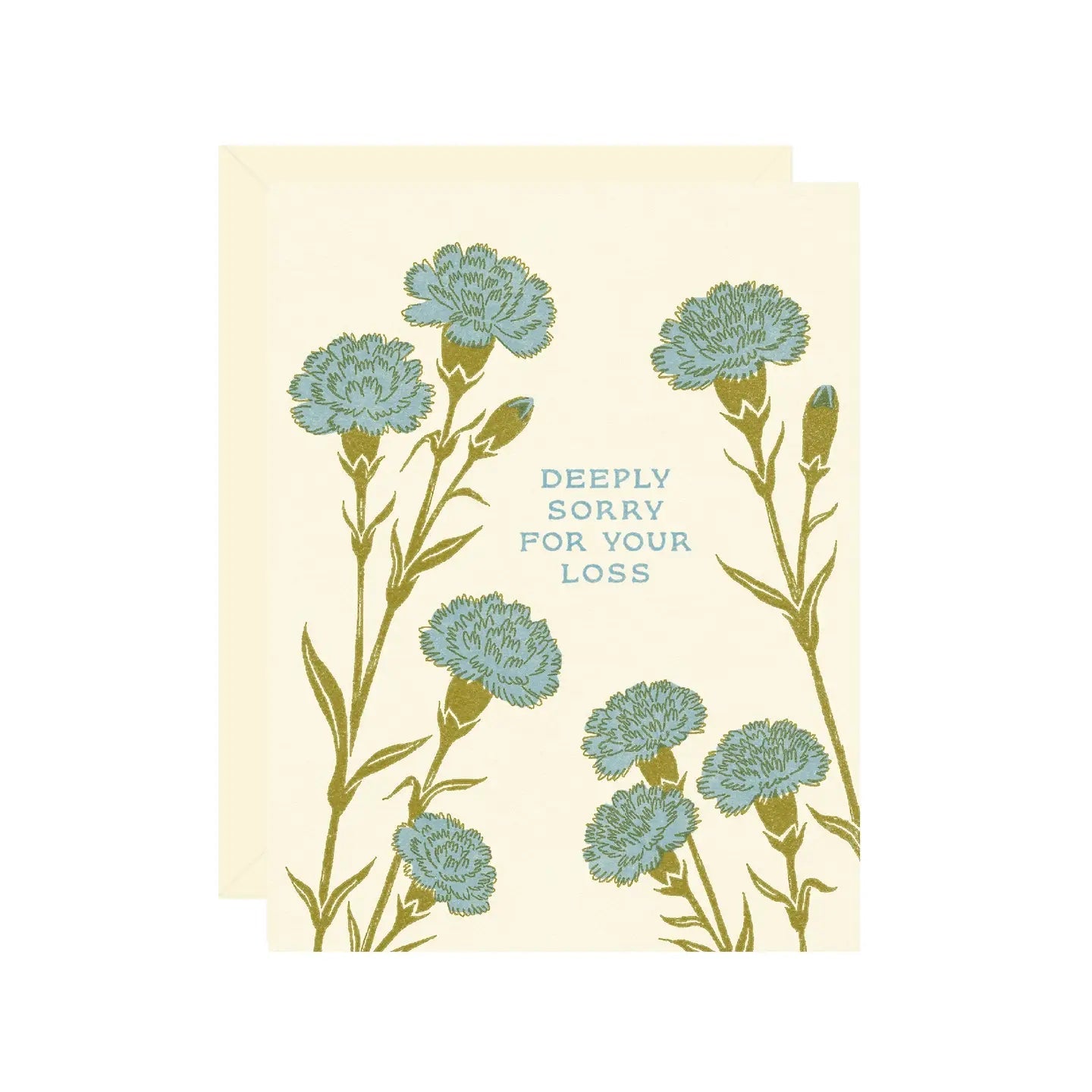 Carnation Sympathy Card - Spring Sweet