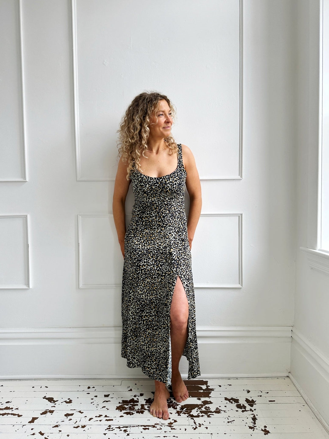 Cheetah Print Empire Waist Dress - Spring Sweet