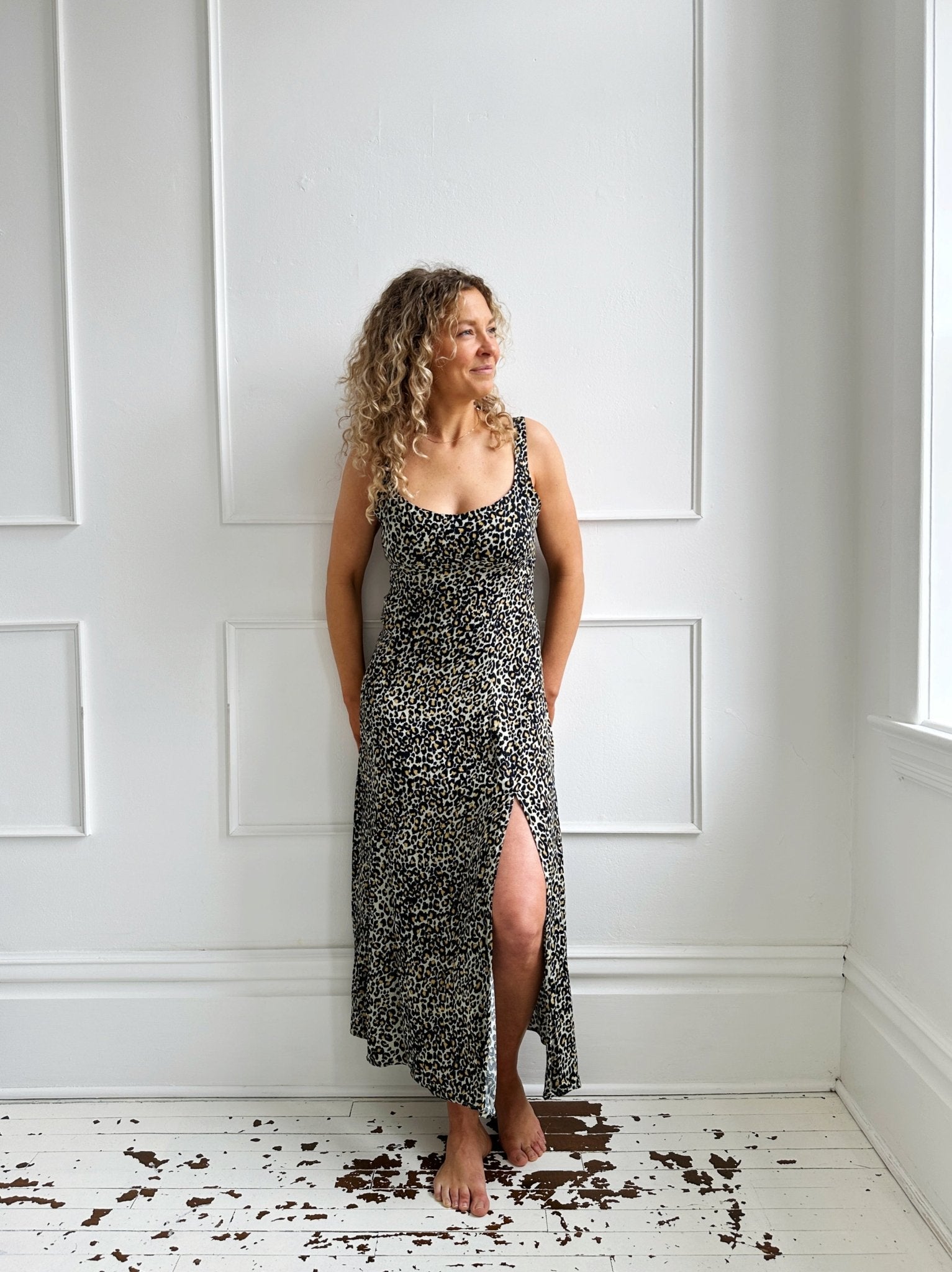 Cheetah Print Empire Waist Dress - Spring Sweet