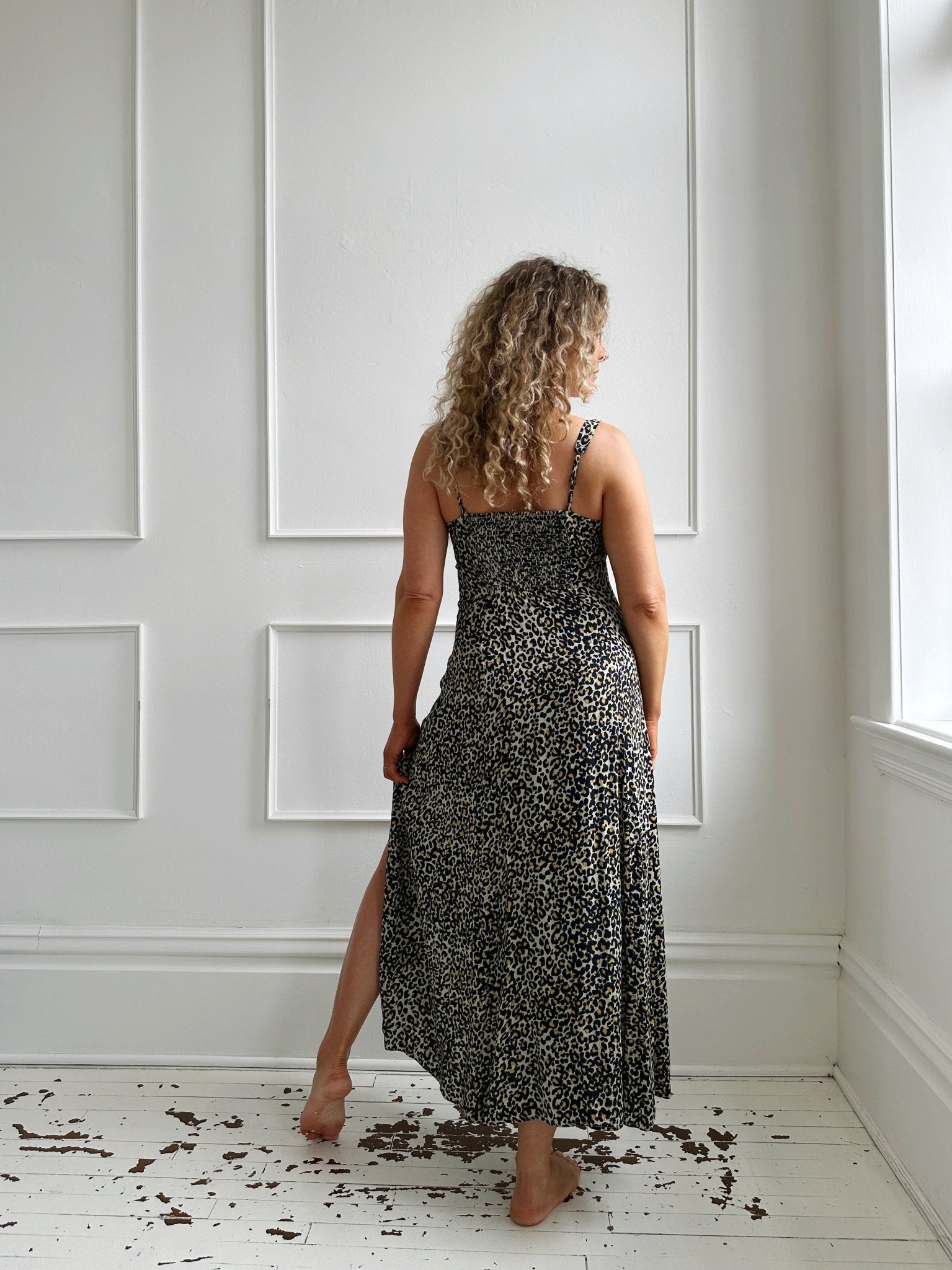 Cheetah Print Empire Waist Dress - Spring Sweet