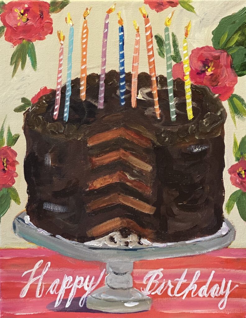 Chocolate Cake Card - Spring Sweet