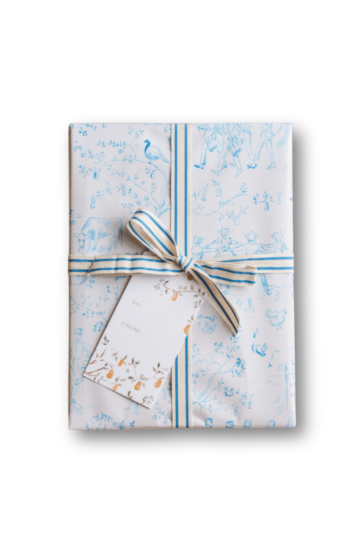 Christmas Toile Wrapping Sheets - Spring Sweet