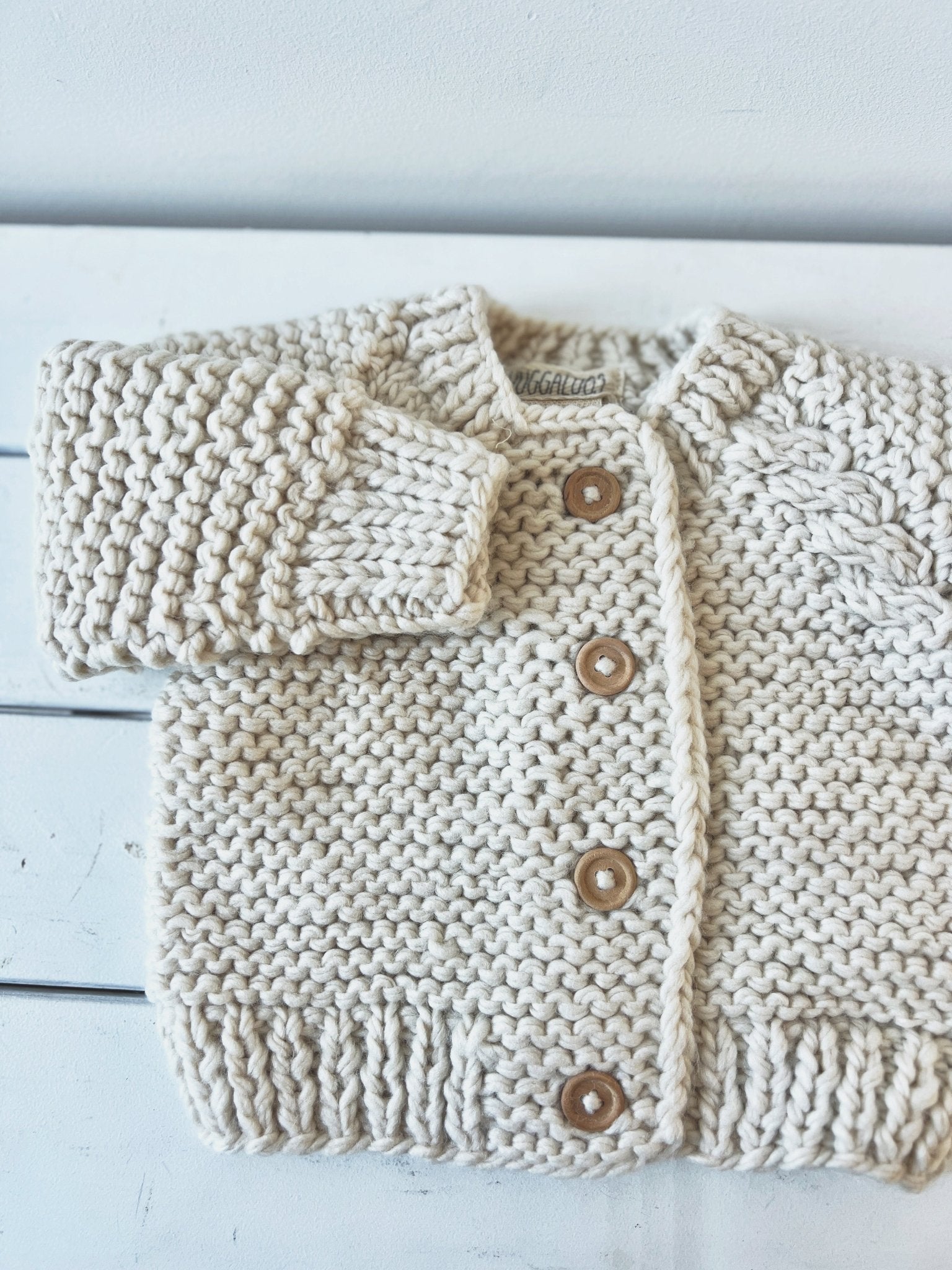 Chunky Knit Baby Cardigan - Spring Sweet