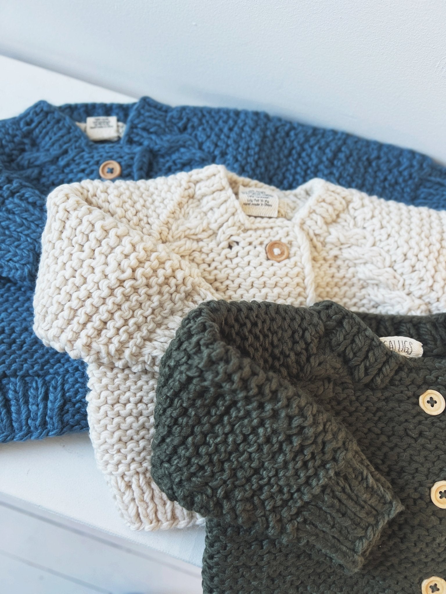 Chunky Knit Baby Cardigan - Spring Sweet