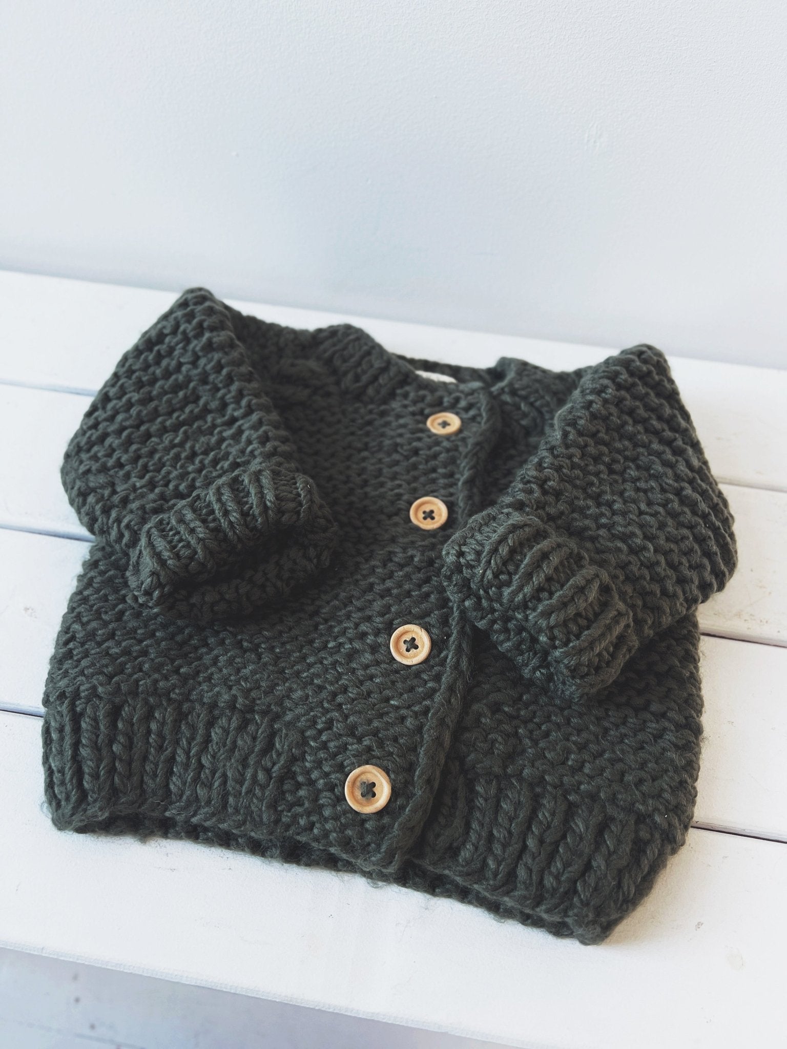 Chunky Knit Baby Cardigan - Spring Sweet