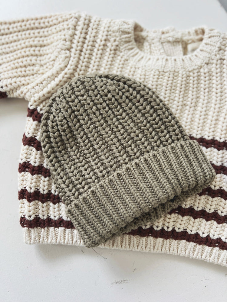 Chunky Knit Beanie - Spring Sweet