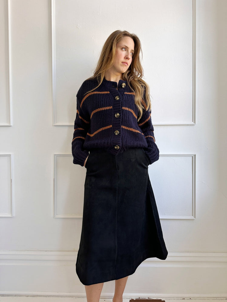 Chunky Knit Striped Cardigan - Spring Sweet