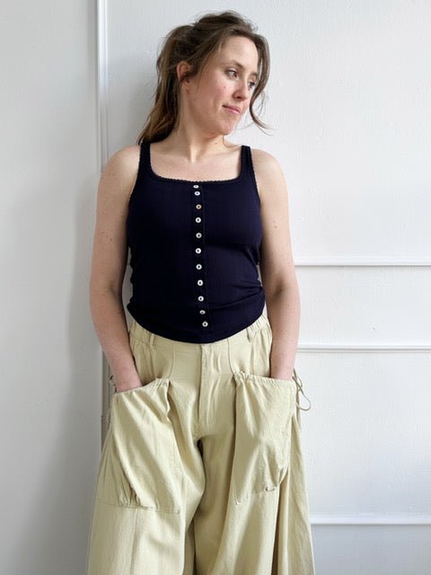 Cinched Wide - Leg Pants - Spring Sweet