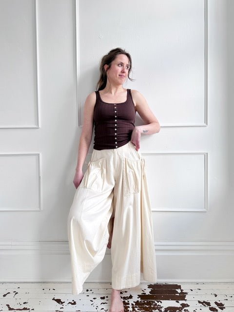 Cinched Wide - Leg Pants - Spring Sweet