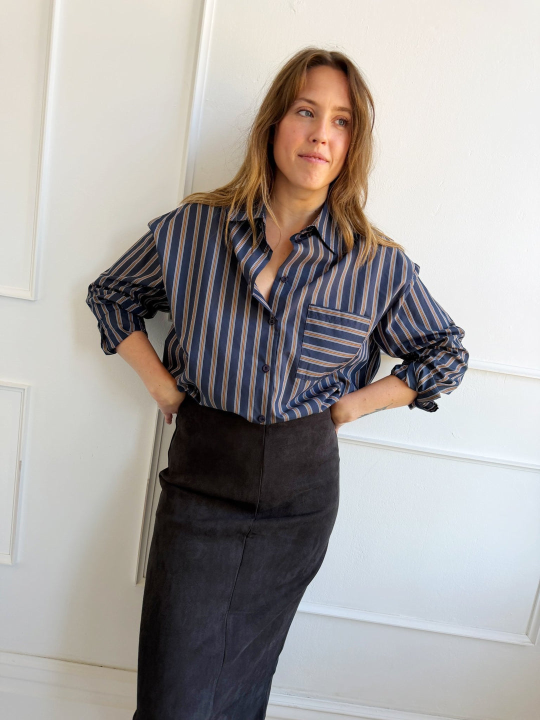 Classic Stripe Button Up - Spring Sweet