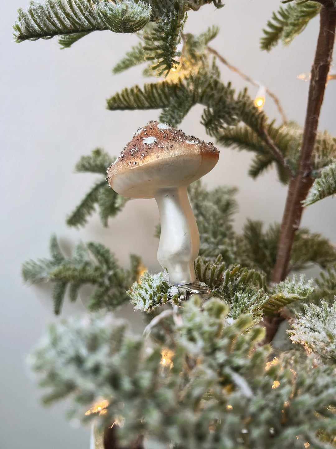 Clip - on Glass Mushroom Ornaments - Spring Sweet