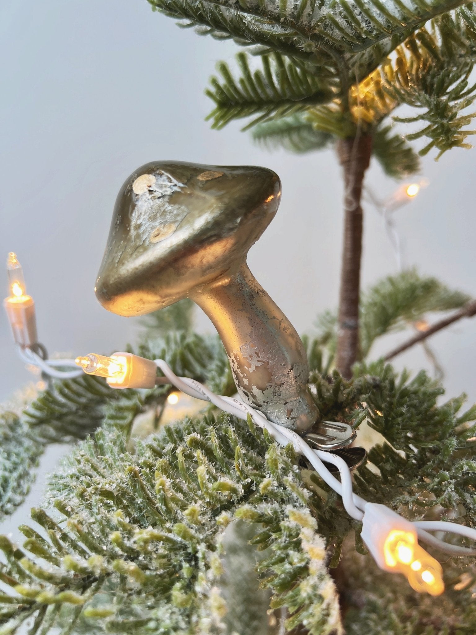 Clip - on Glass Mushroom Ornaments - Spring Sweet