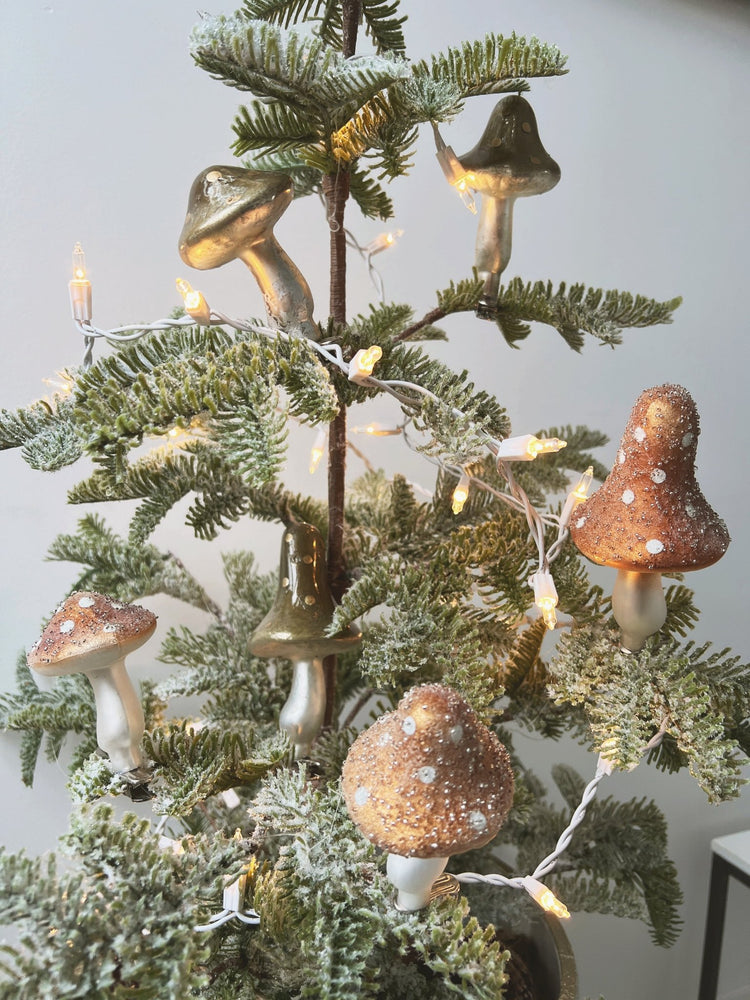 Clip - on Glass Mushroom Ornaments - Spring Sweet