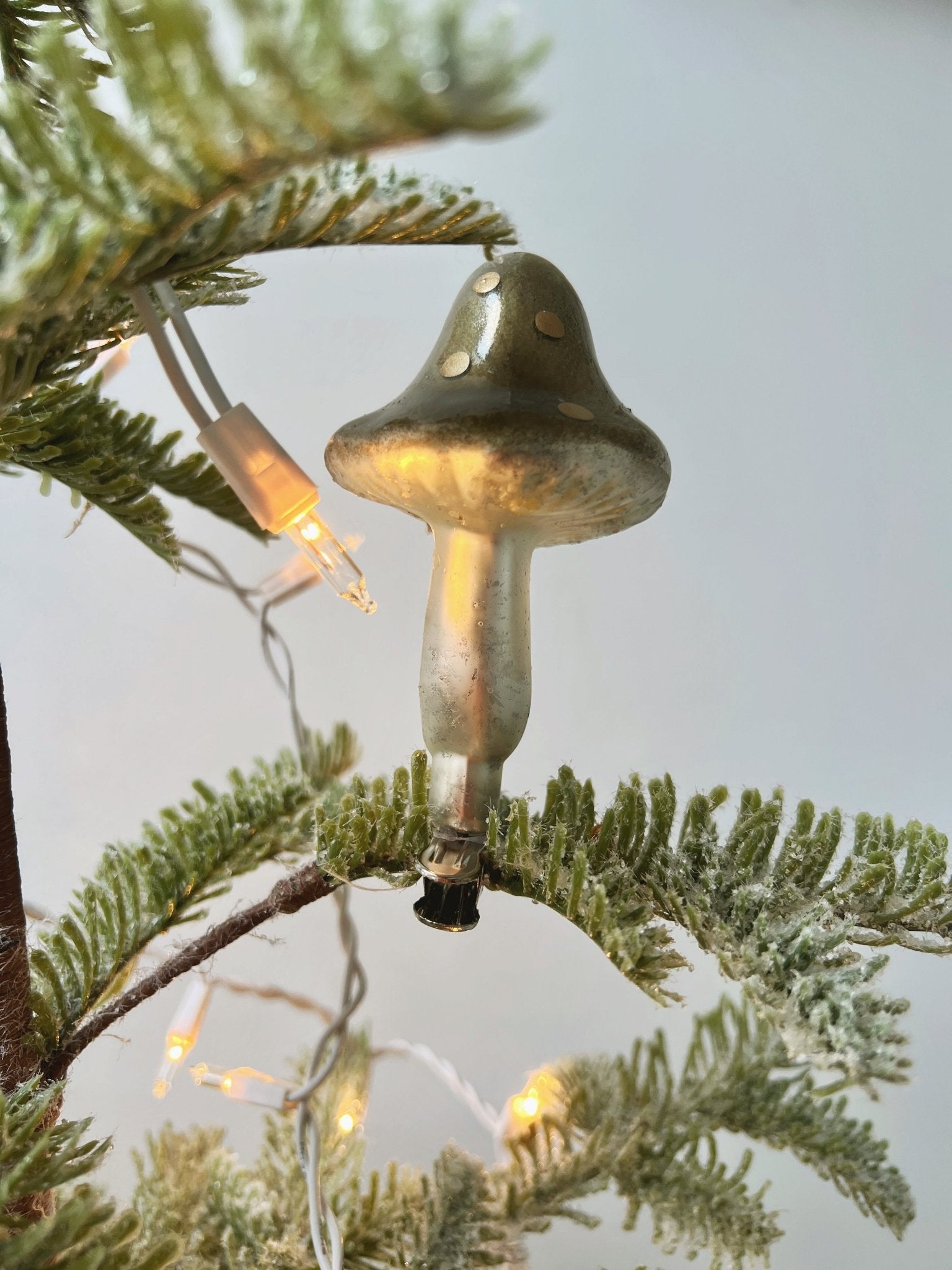 Clip - on Glass Mushroom Ornaments - Spring Sweet