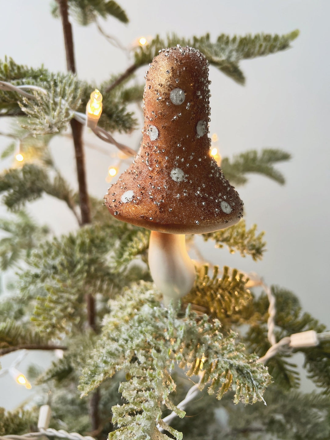 Clip - on Glass Mushroom Ornaments - Spring Sweet