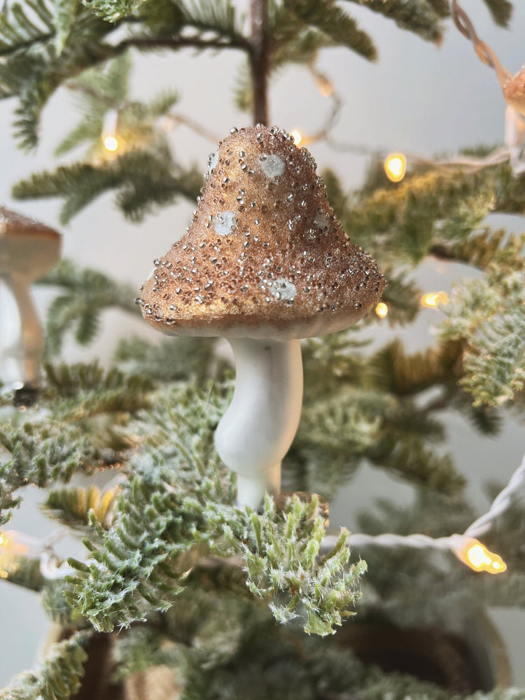 Clip - on Glass Mushroom Ornaments - Spring Sweet