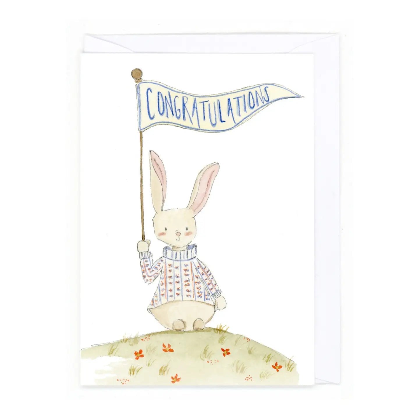 "Congrats" Bunny Card - Spring Sweet