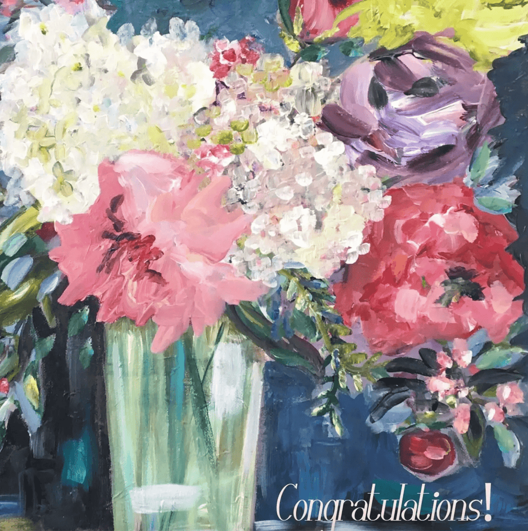 Congratulations Bouquet Card - Spring Sweet