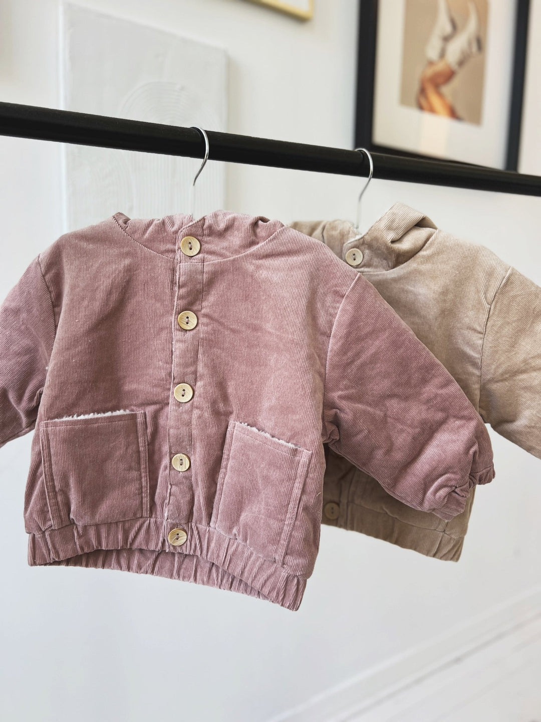 Corduroy Hooded Jacket - Spring Sweet