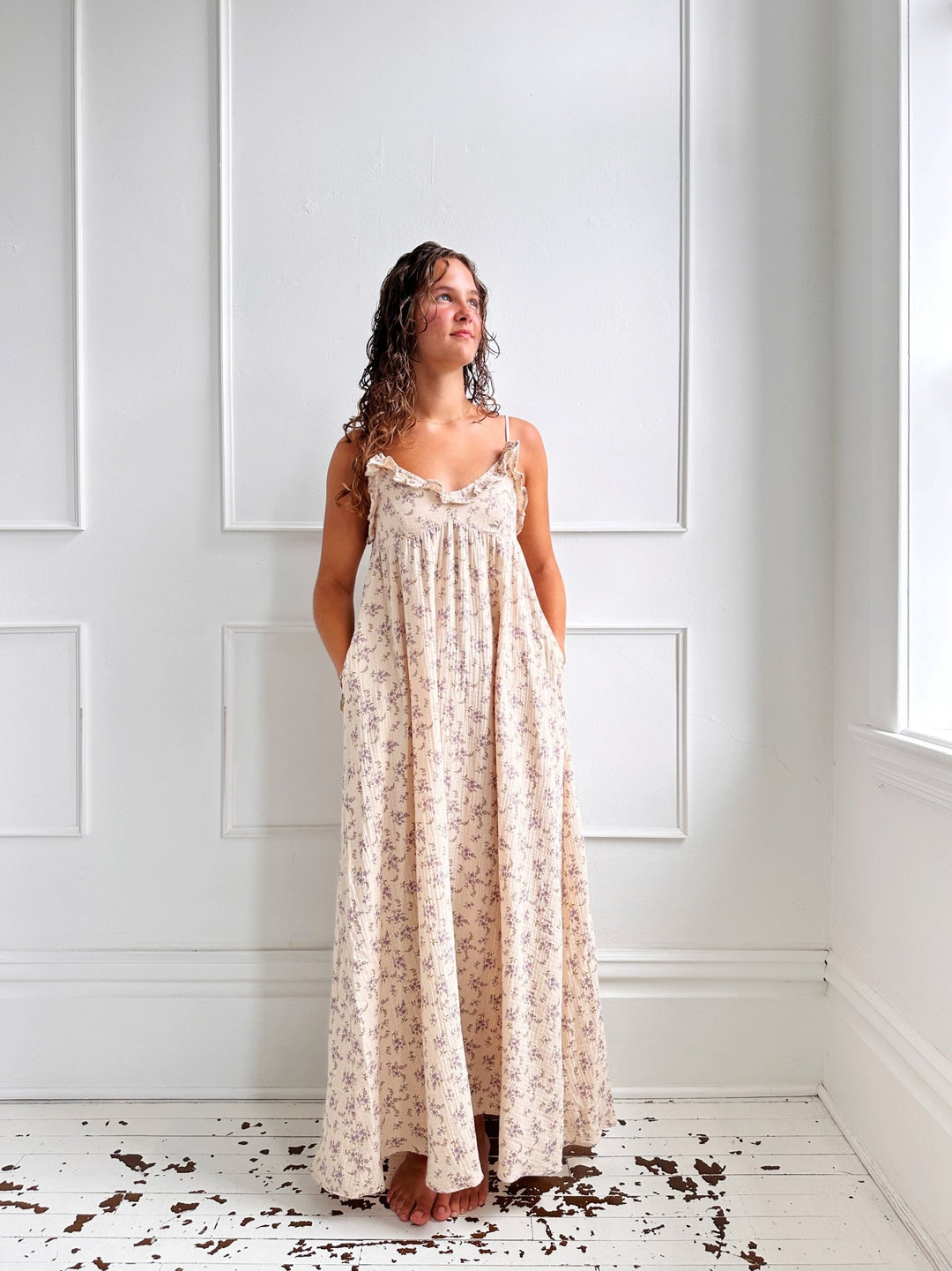 Cotton Gauze Maxi Dress - Spring Sweet