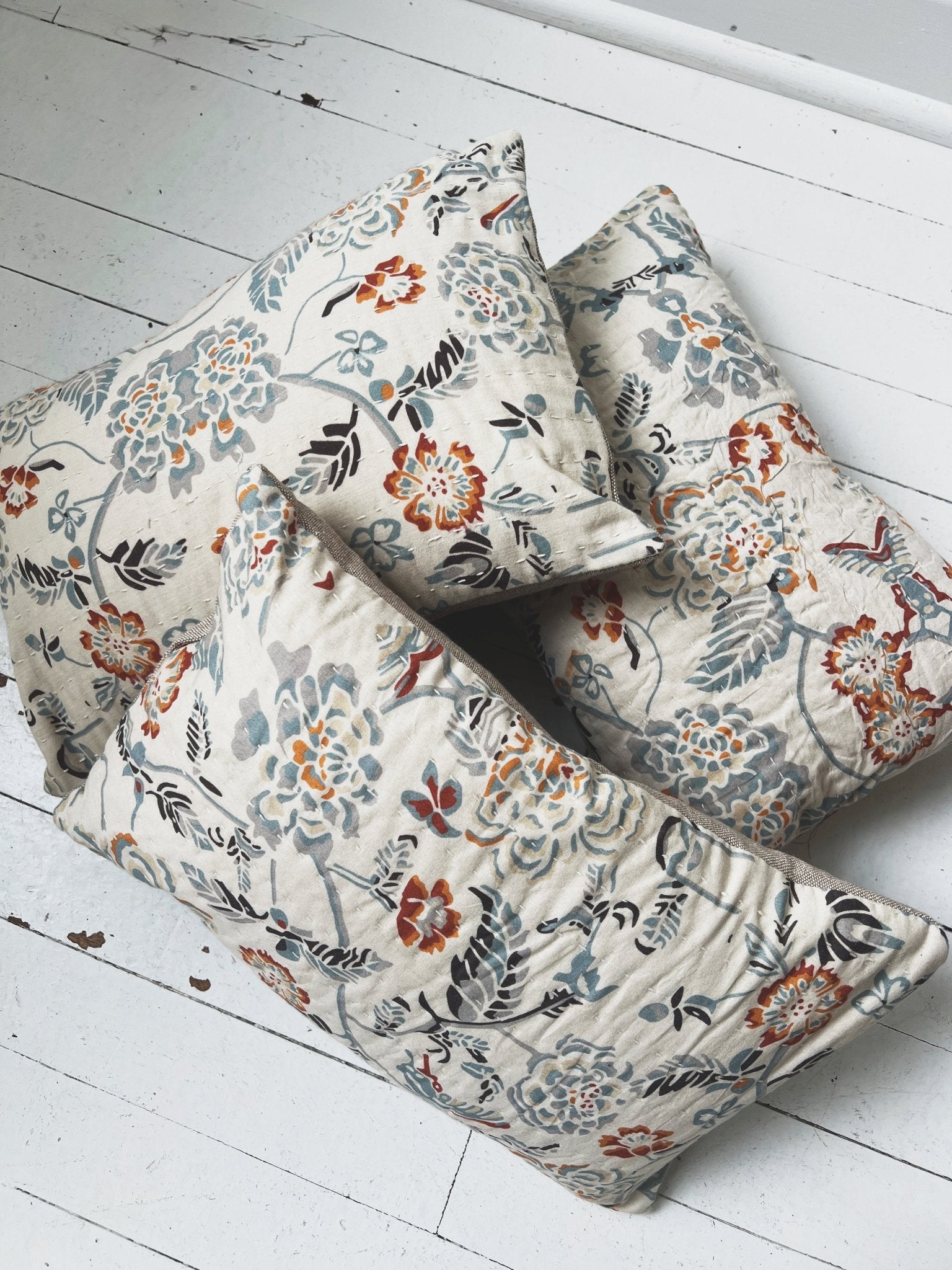 Cotton Voile Printed Lumbar Pillow - Spring Sweet