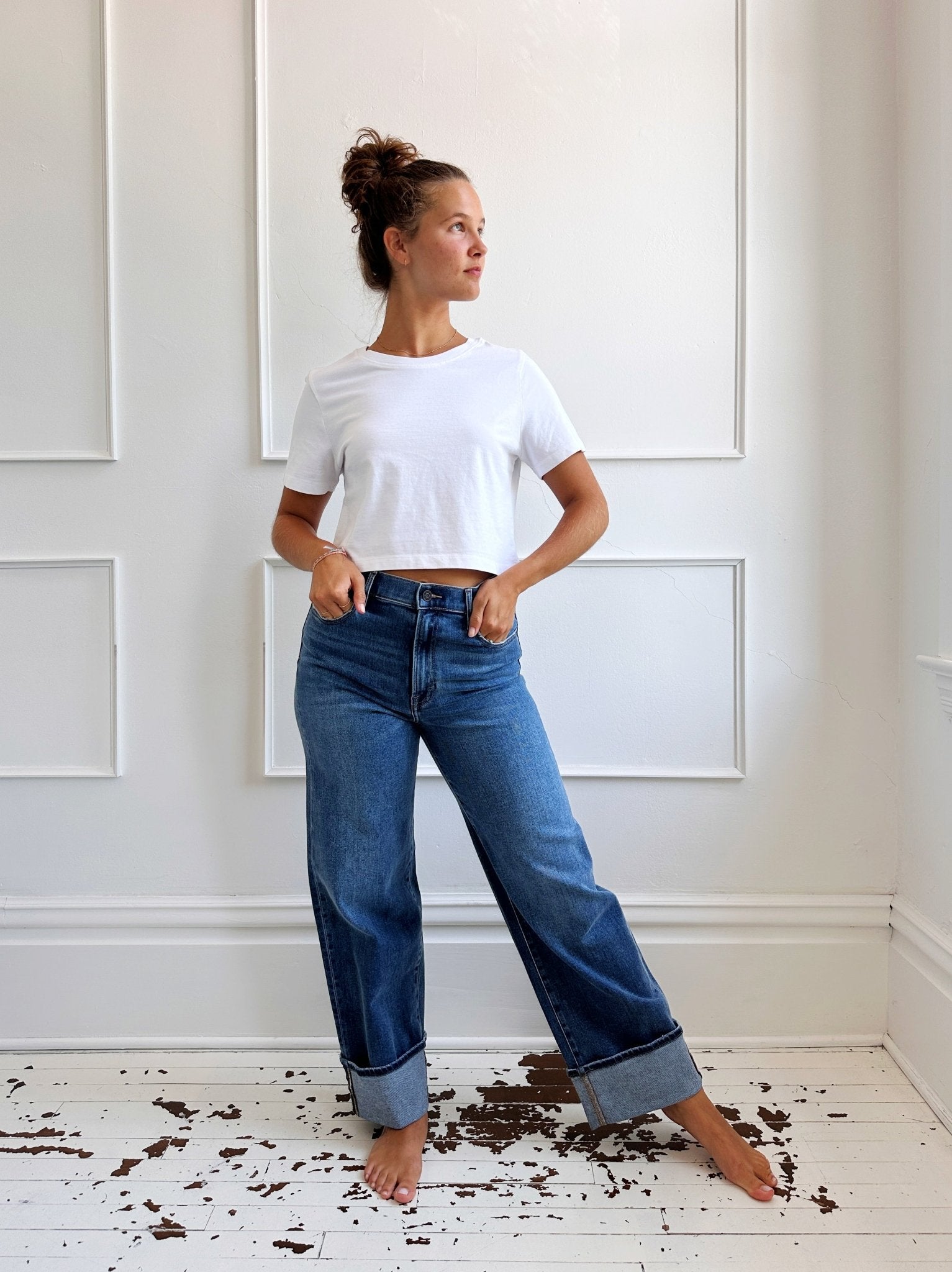 Cropped Basic Tee - Spring Sweet