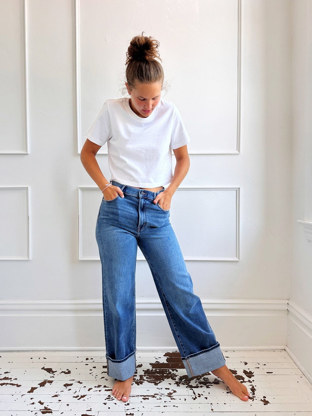 Cropped Basic Tee - Spring Sweet