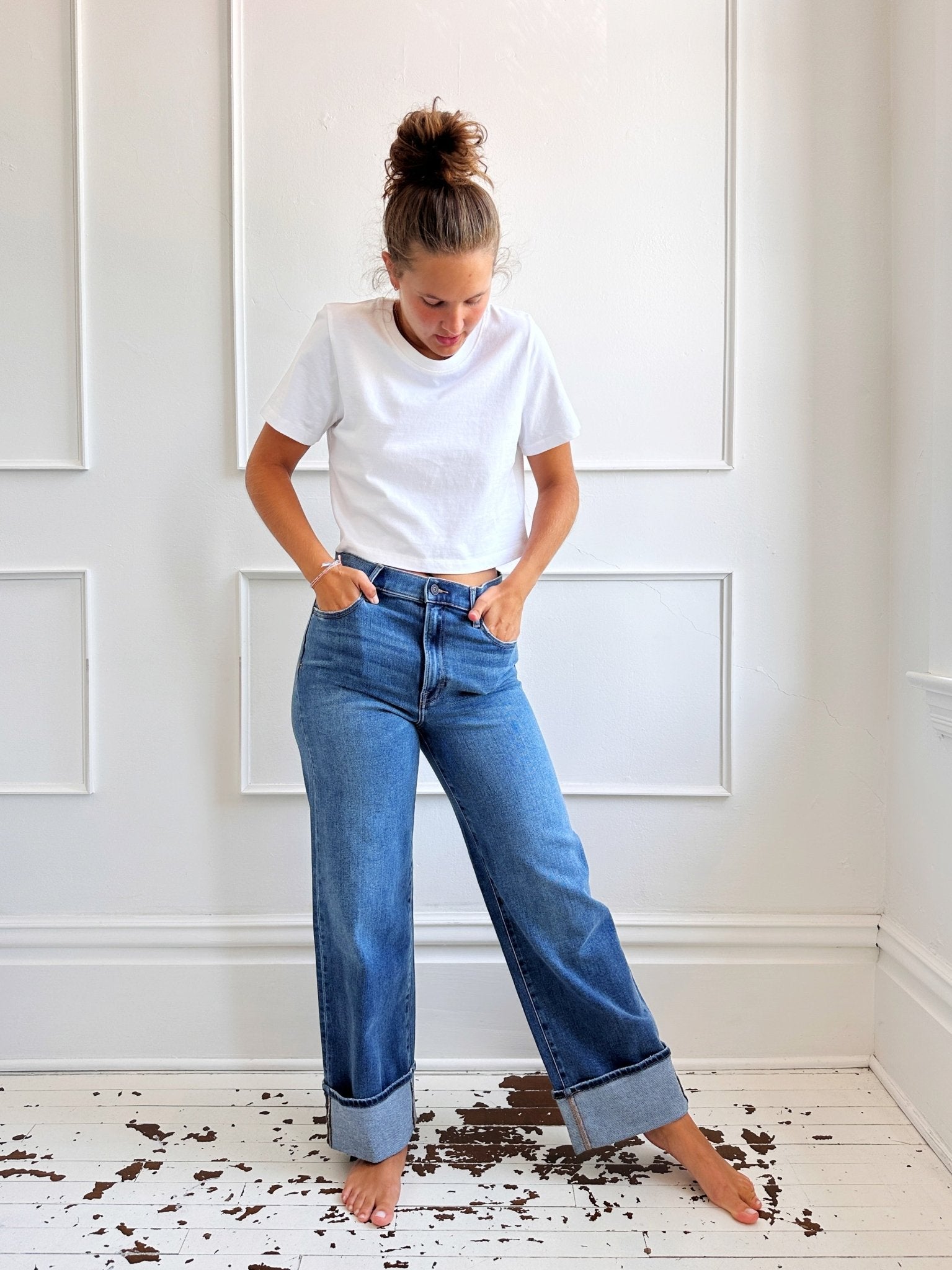 Cropped Basic Tee - Spring Sweet
