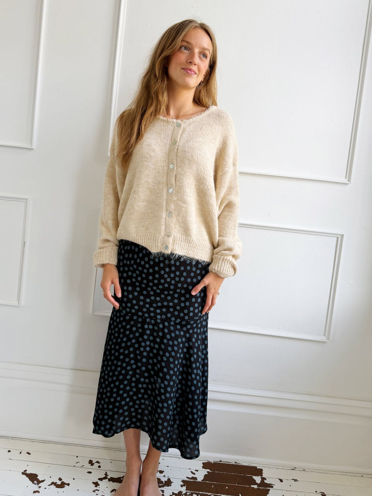 Cropped Cardigan w/ Shell Buttons - Spring Sweet