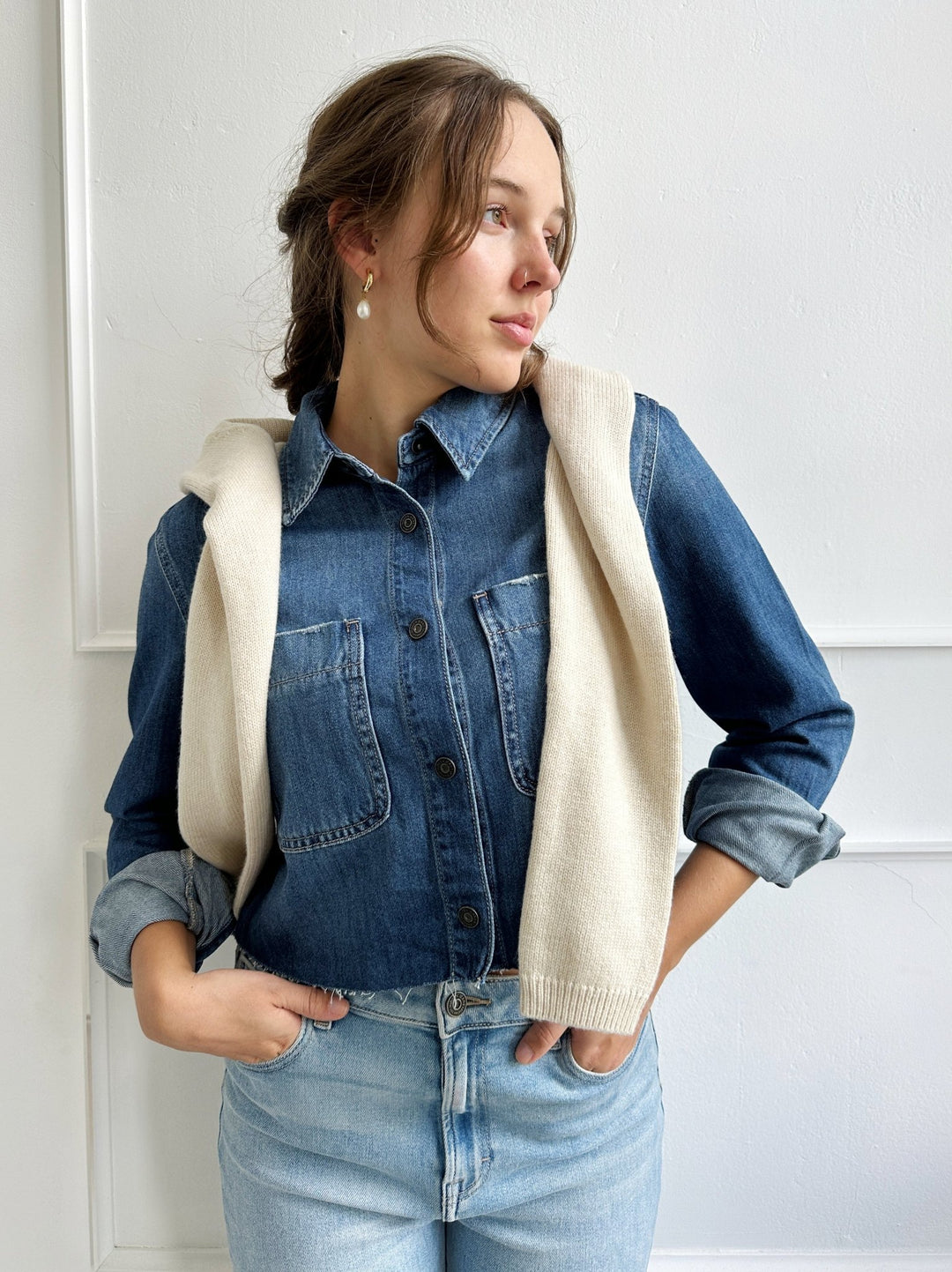 Cropped Denim Jacket - Spring Sweet