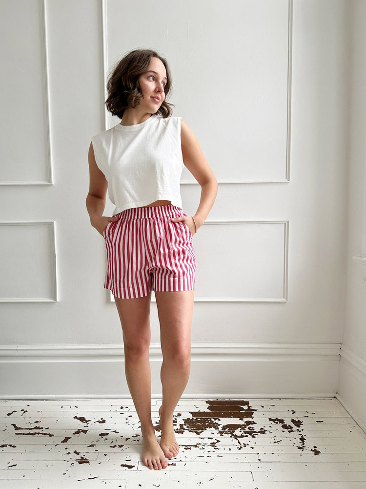 Cropped Muscle Tank - Spring Sweet
