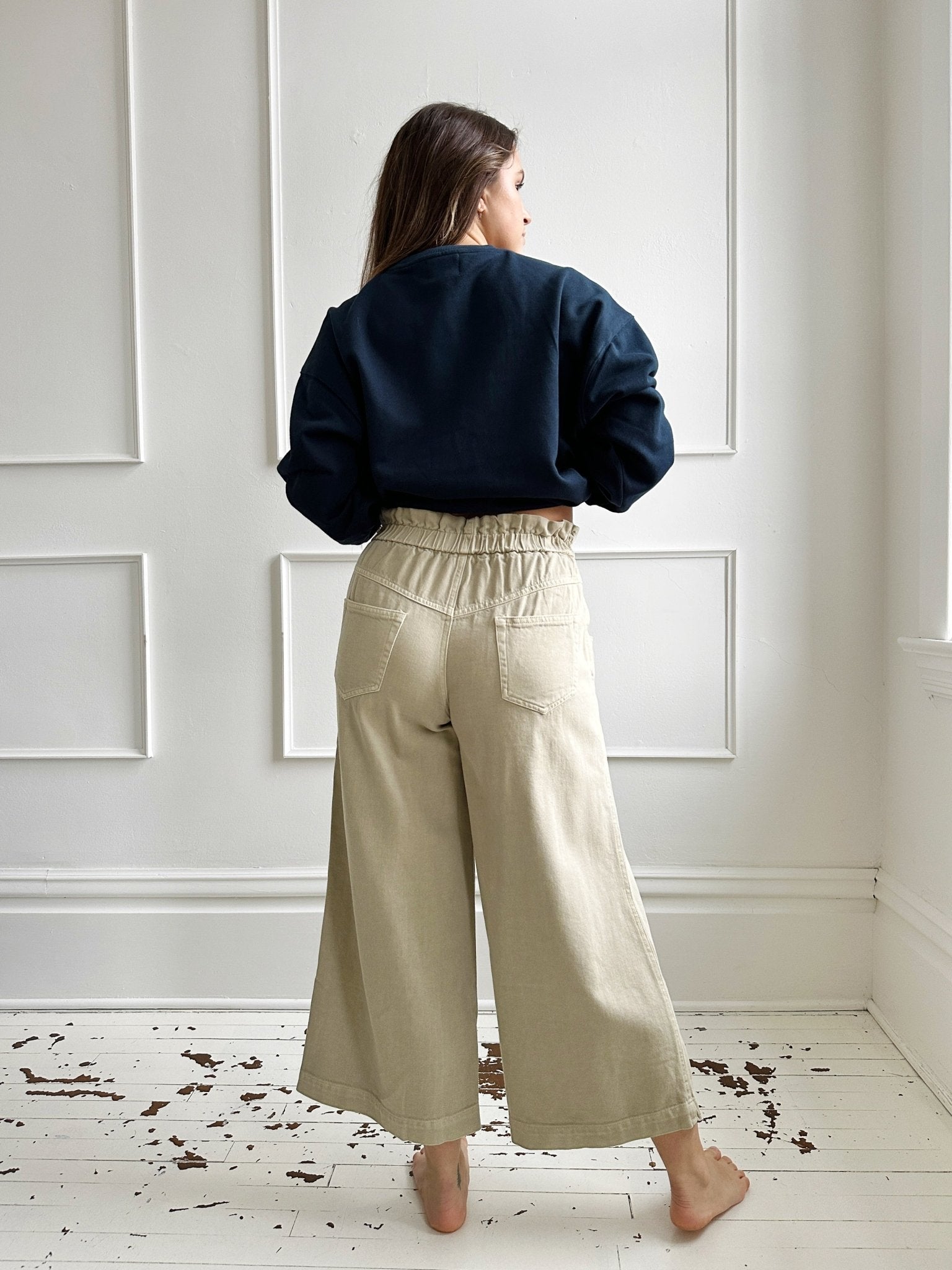 Cropped Twill Pants - Spring Sweet