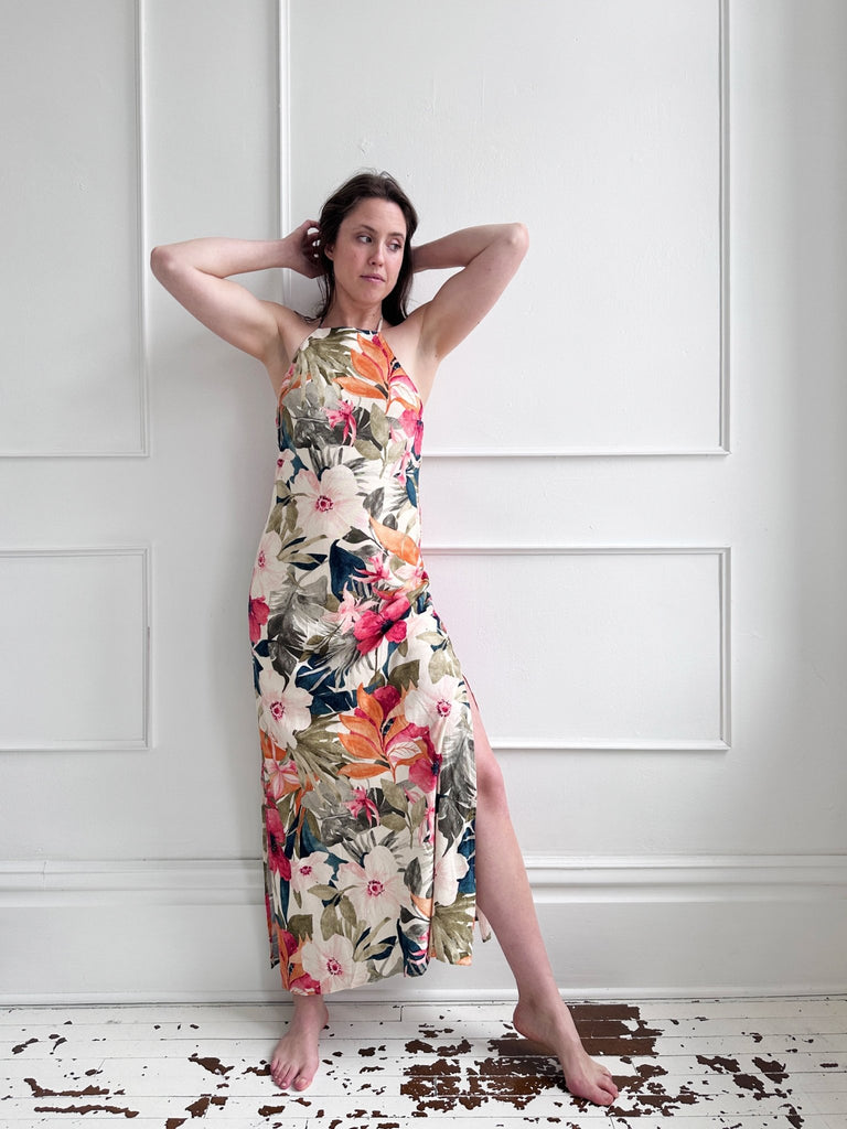 Cross Back Halter Dress