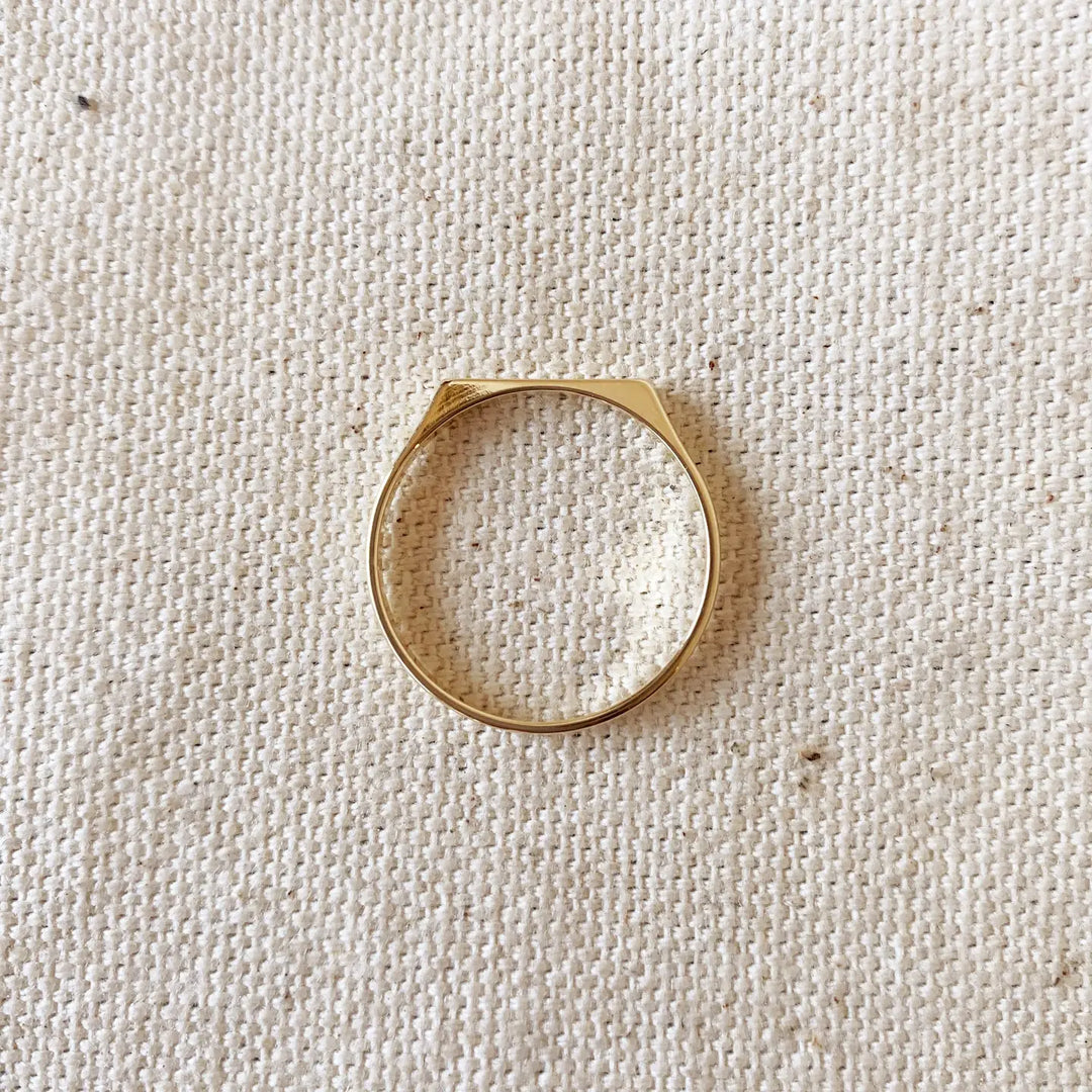 Flat Top Ring, Gold Ring