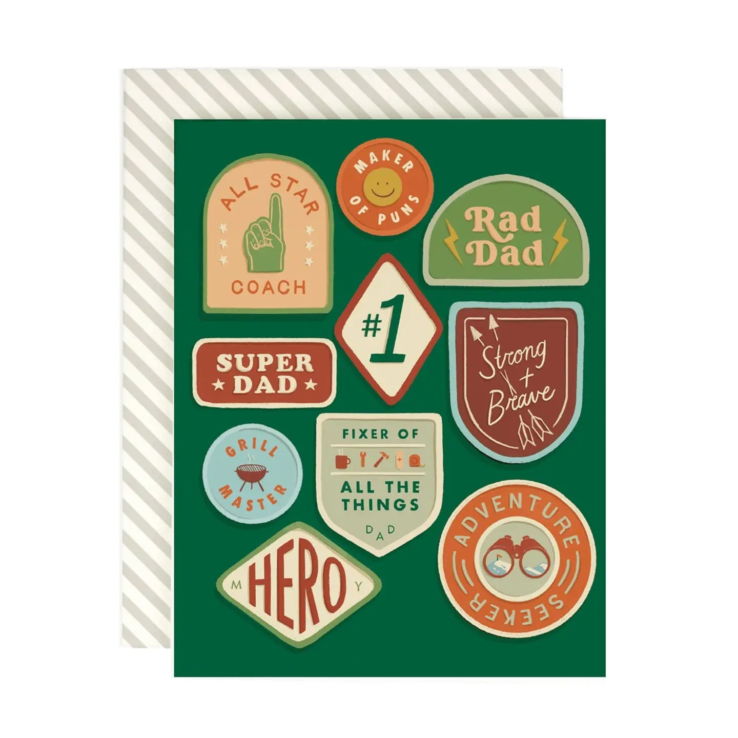Dad Merit Badges Card - Spring Sweet