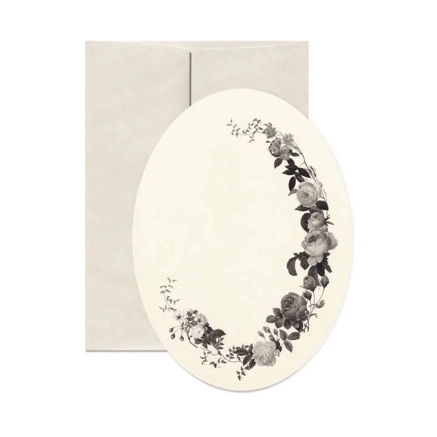 Dark Roses Oval Card - Spring Sweet